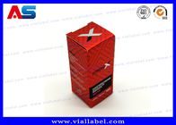 Красные коробки пробирки 10мл для стероидов пробирок масел упаковывая размер 3*3*6КМ