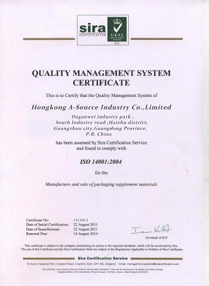 Китай HONGKONG A-SOURCE INDUSTRY CO,.LIMITED Сертификаты