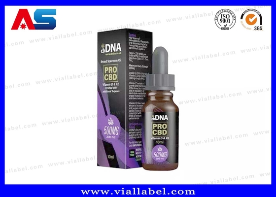 Про CBD упаковка коробка и этикетка ДНК масло капельницы бутылка этикетка и коробка печатный завод