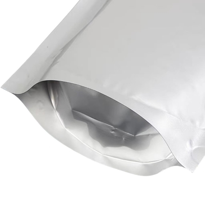 Алюминиевый мешок из фольги MOQ 100 штук Алюминиевый серебряный Zip Lock Pouch для 50 таблеток