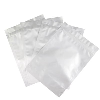 Алюминиевый мешок из фольги MOQ 100 штук Алюминиевый серебряный Zip Lock Pouch для 50 таблеток