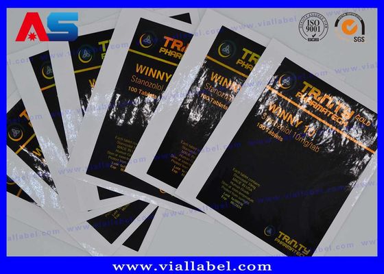 Этикетка для бутылки / пакета с лазерной голограммой, рецептом, CMYK, для таблеток