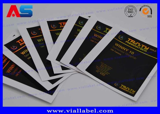 Этикетка для бутылки / пакета с лазерной голограммой, рецептом, CMYK, для таблеток